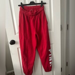 Red PINK sweatpants